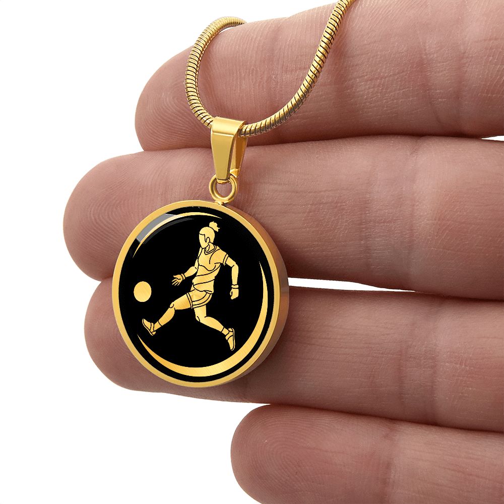Woman Soccer Necklace