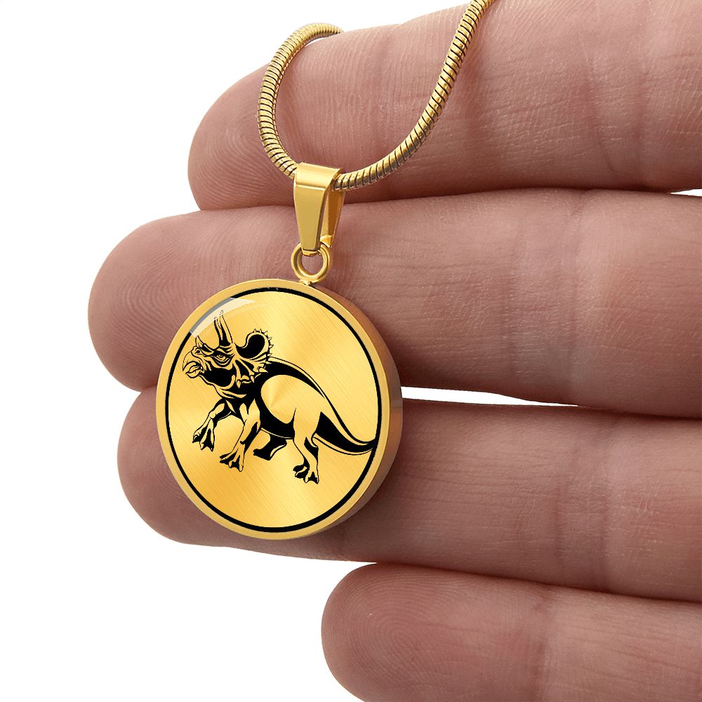 Triceratops Dinosaur Necklace