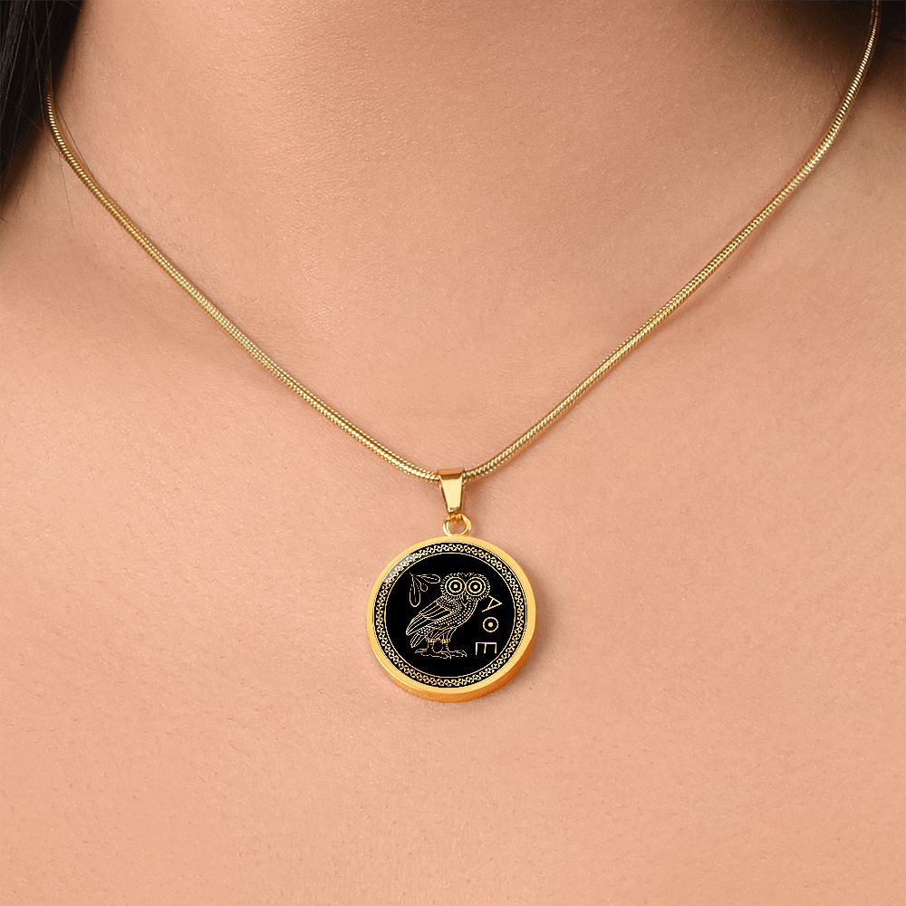 Athenian Owl Necklace - Owl of Athena Necklace