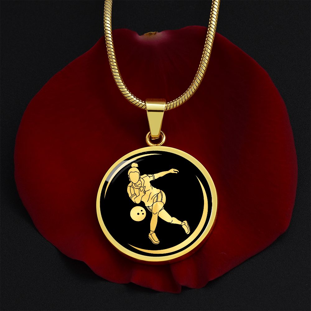Woman Bowling Necklace