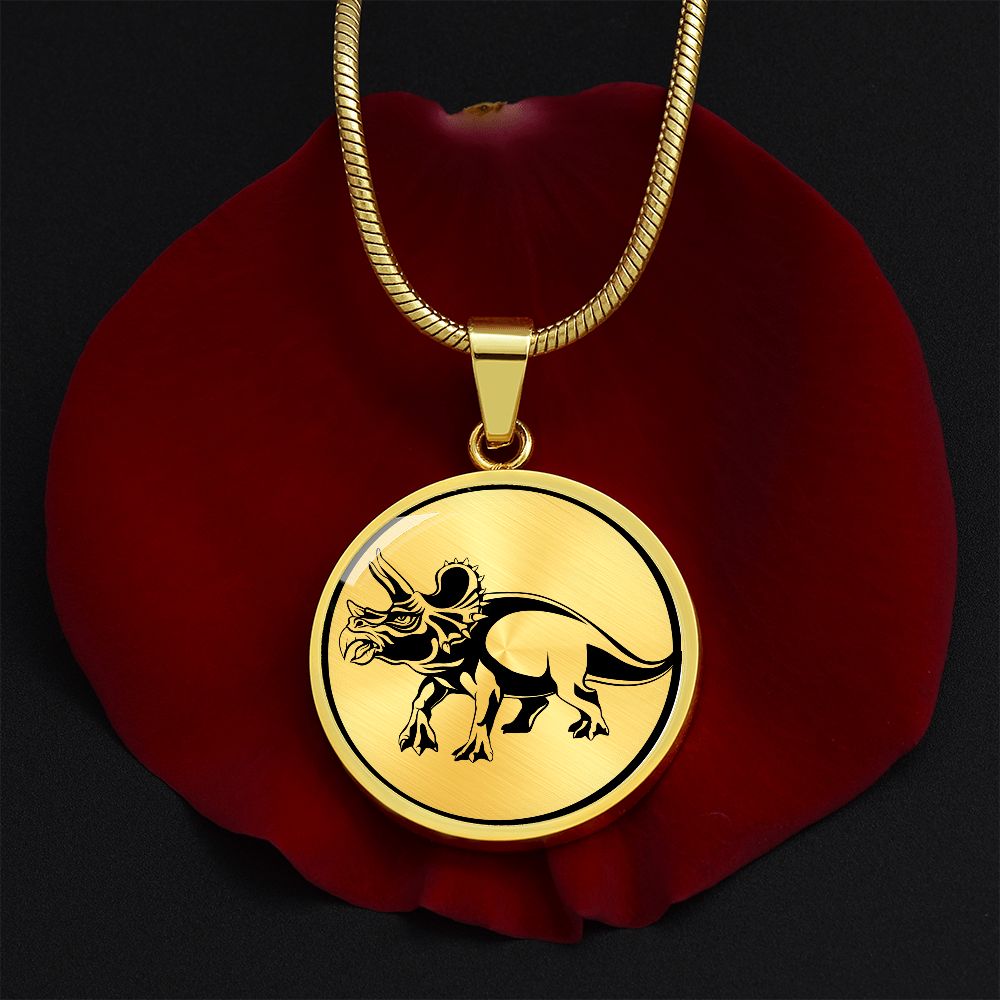 Triceratops Dinosaur Necklace