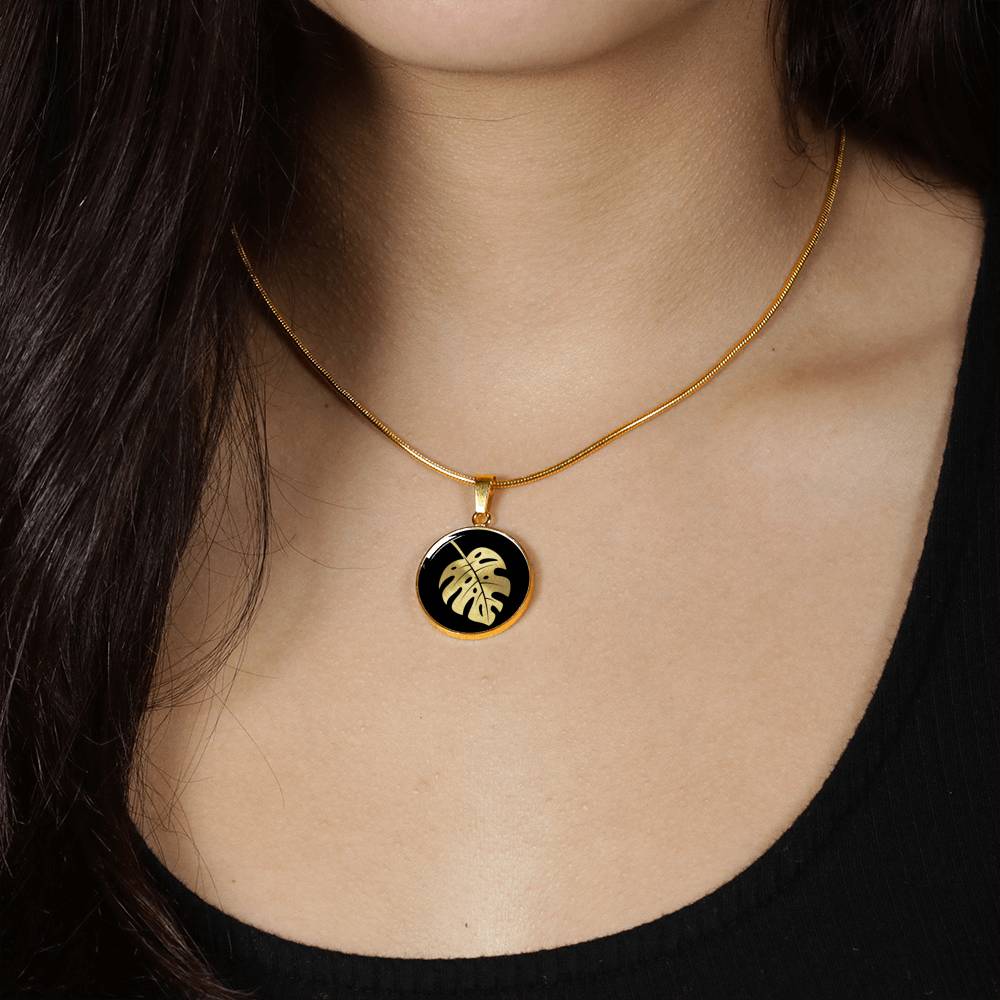 Personalized Monstera Leaf Necklace - Plant Lover Gift