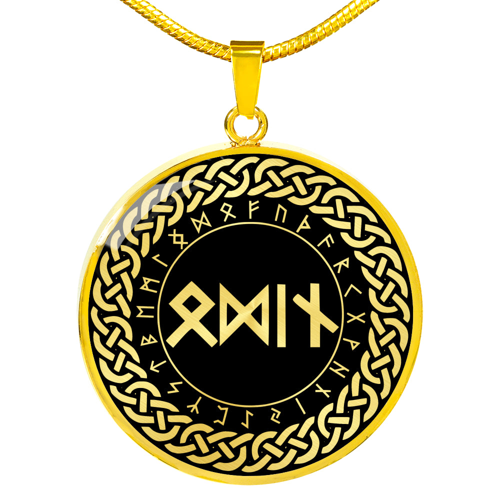 Odin Pendant - Odin Runes Necklace