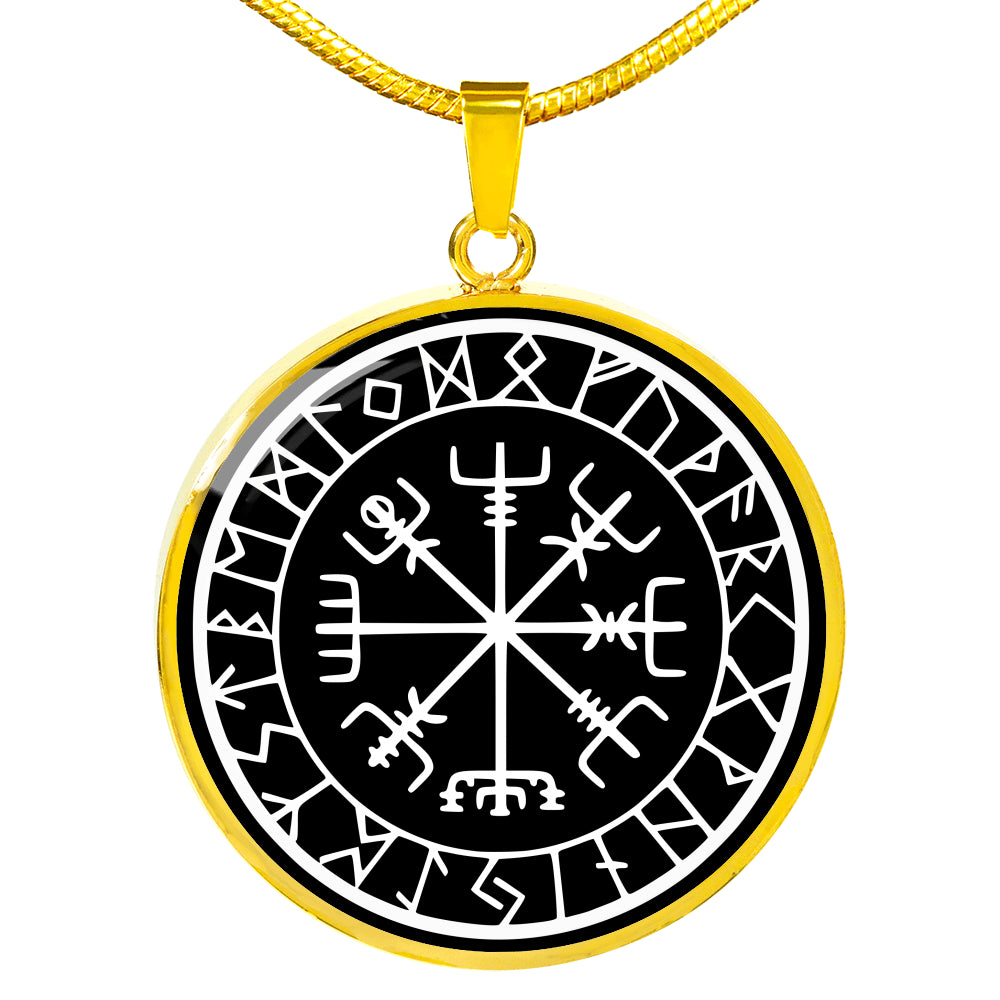 Vegvisir necklace, viking compass Amulet