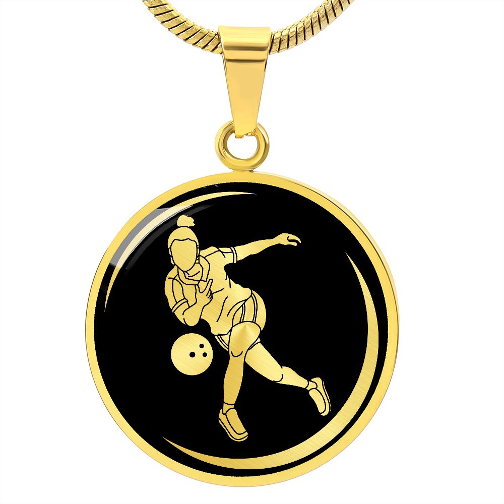 Woman Bowling Necklace