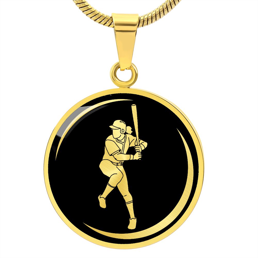 Woman Softball Necklace