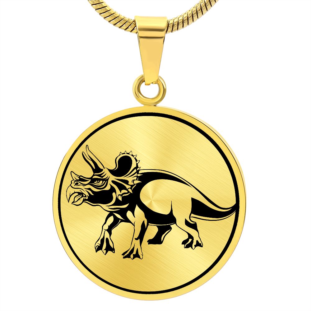 Triceratops Dinosaur Necklace