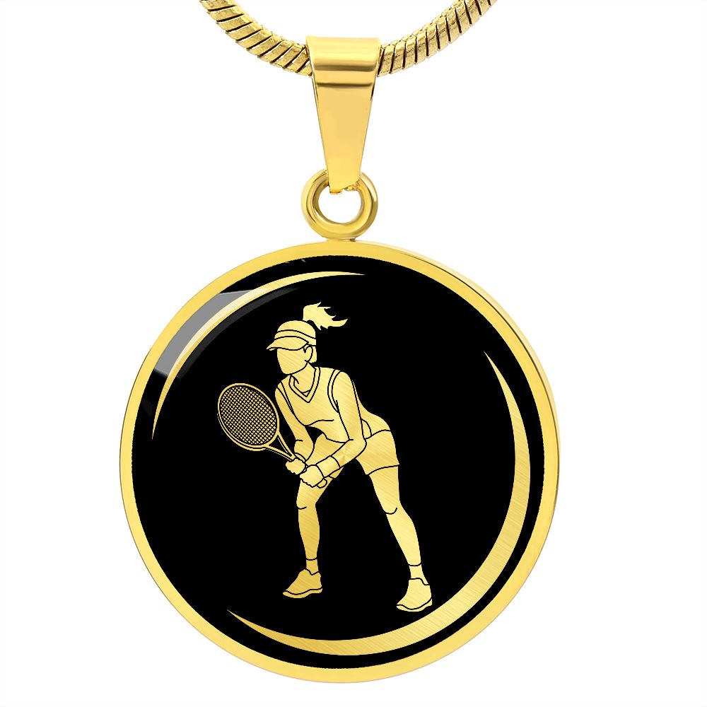 Woman Tennis Player Necklace