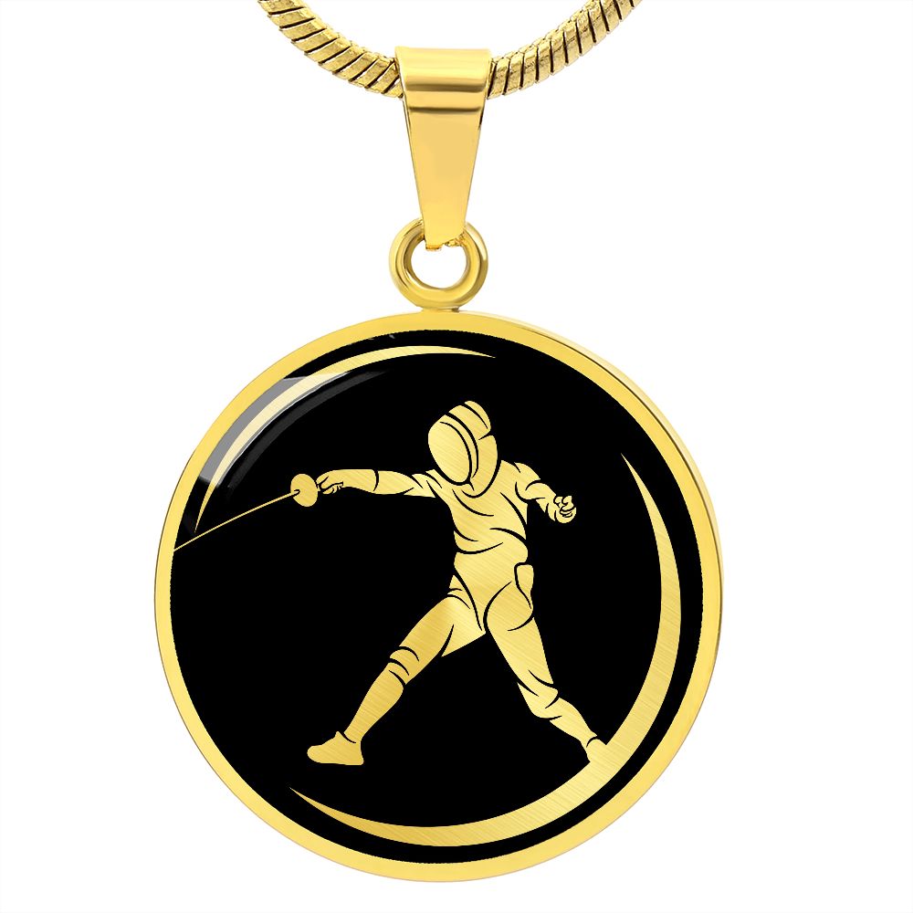 Woman Fencing Necklace