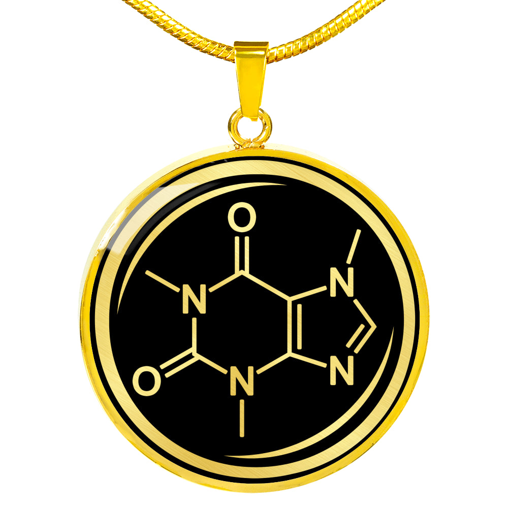 Caffeine Molecule Necklace - Coffee Lover Gift