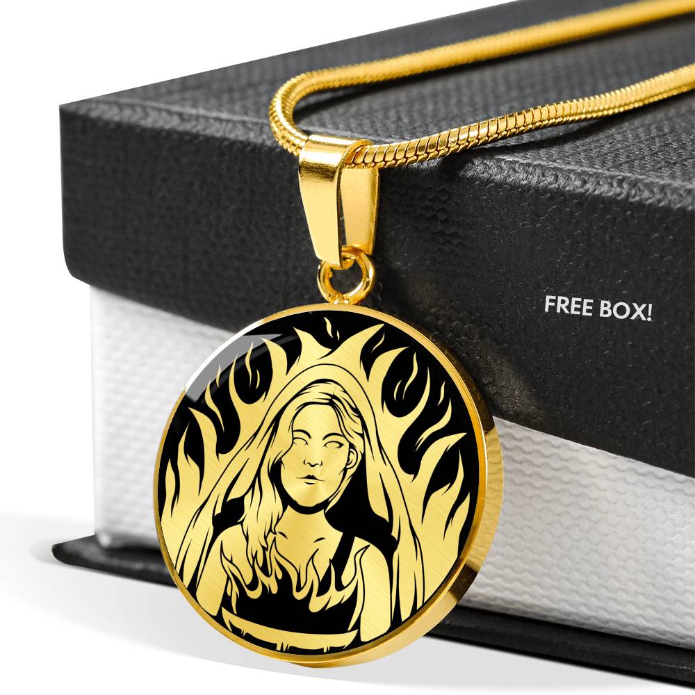 Hestia Necklace - Goddess of the hearth family and domestic life
