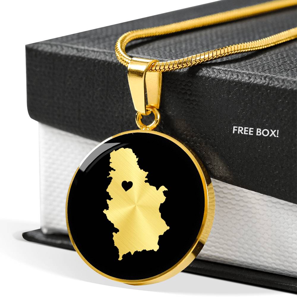 Serbia Necklace - Serbia Gift