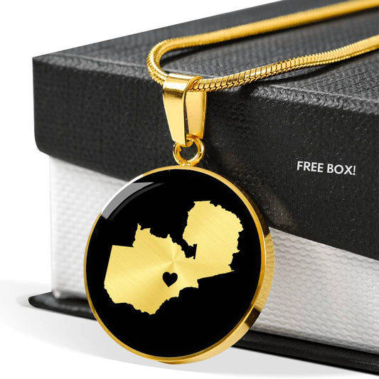 Zambia Necklace - Zambia Gift