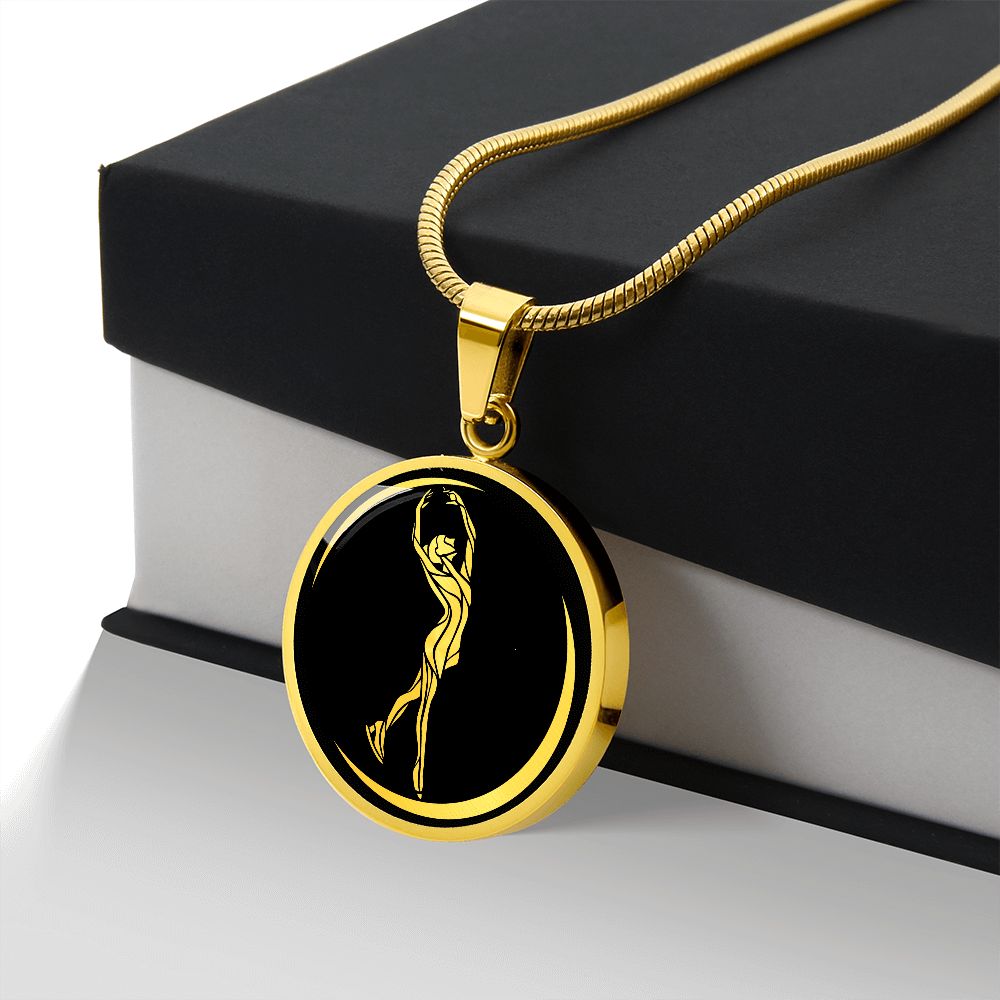 Woman Figure Skating Necklace