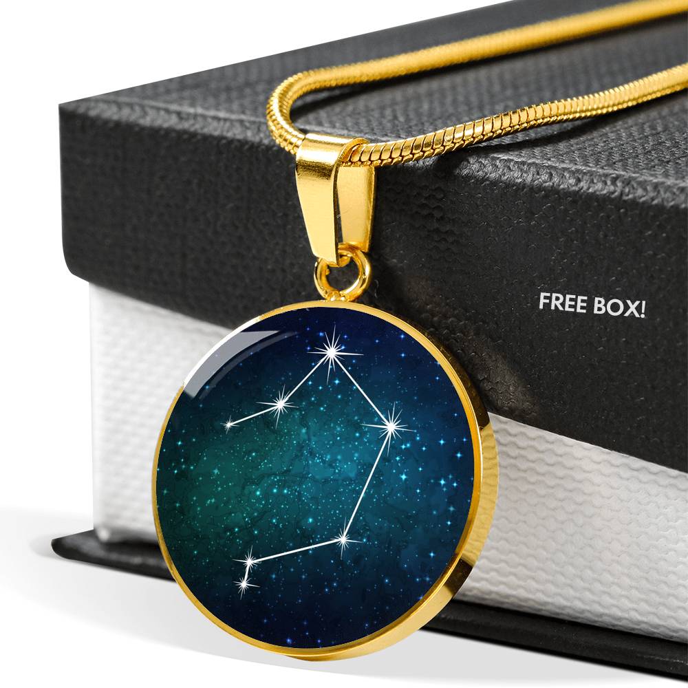 Libra Necklace - zodiac necklace, constellation necklace