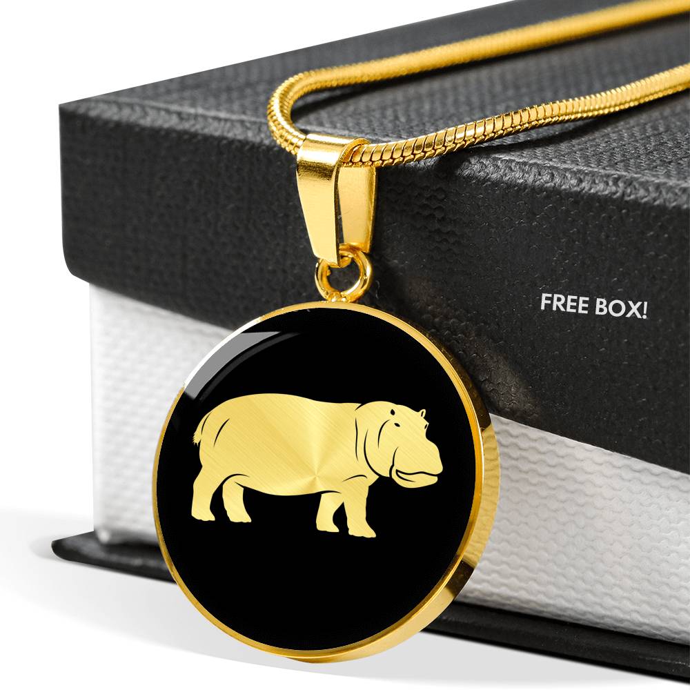 Hippopotamus Necklace - Hippo Gift