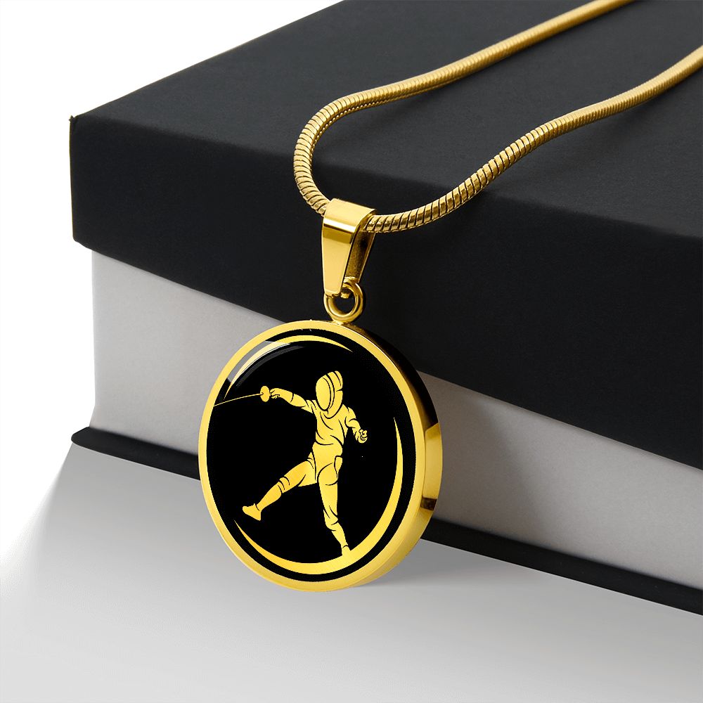 Woman Fencing Necklace