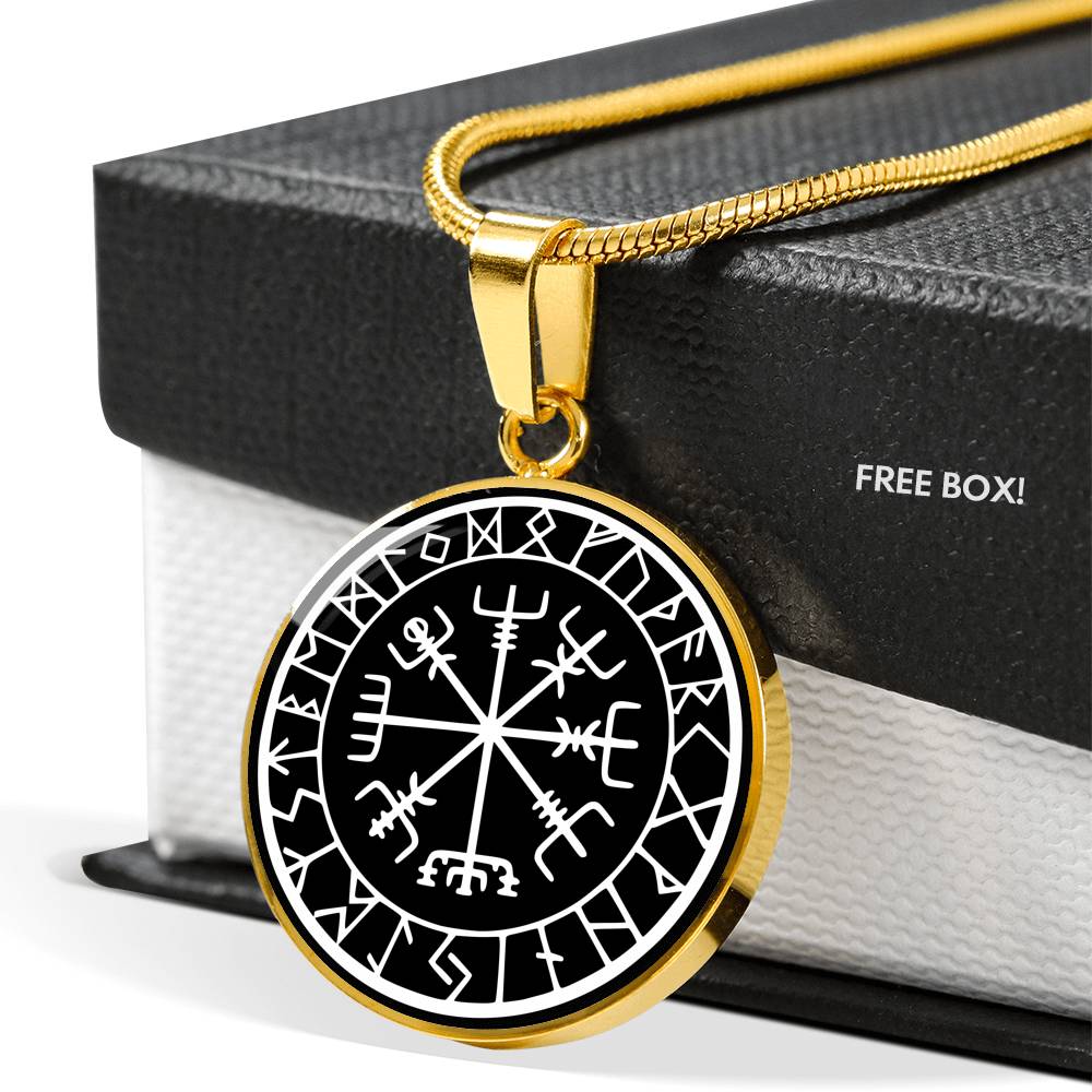 Vegvisir necklace, viking compass Amulet