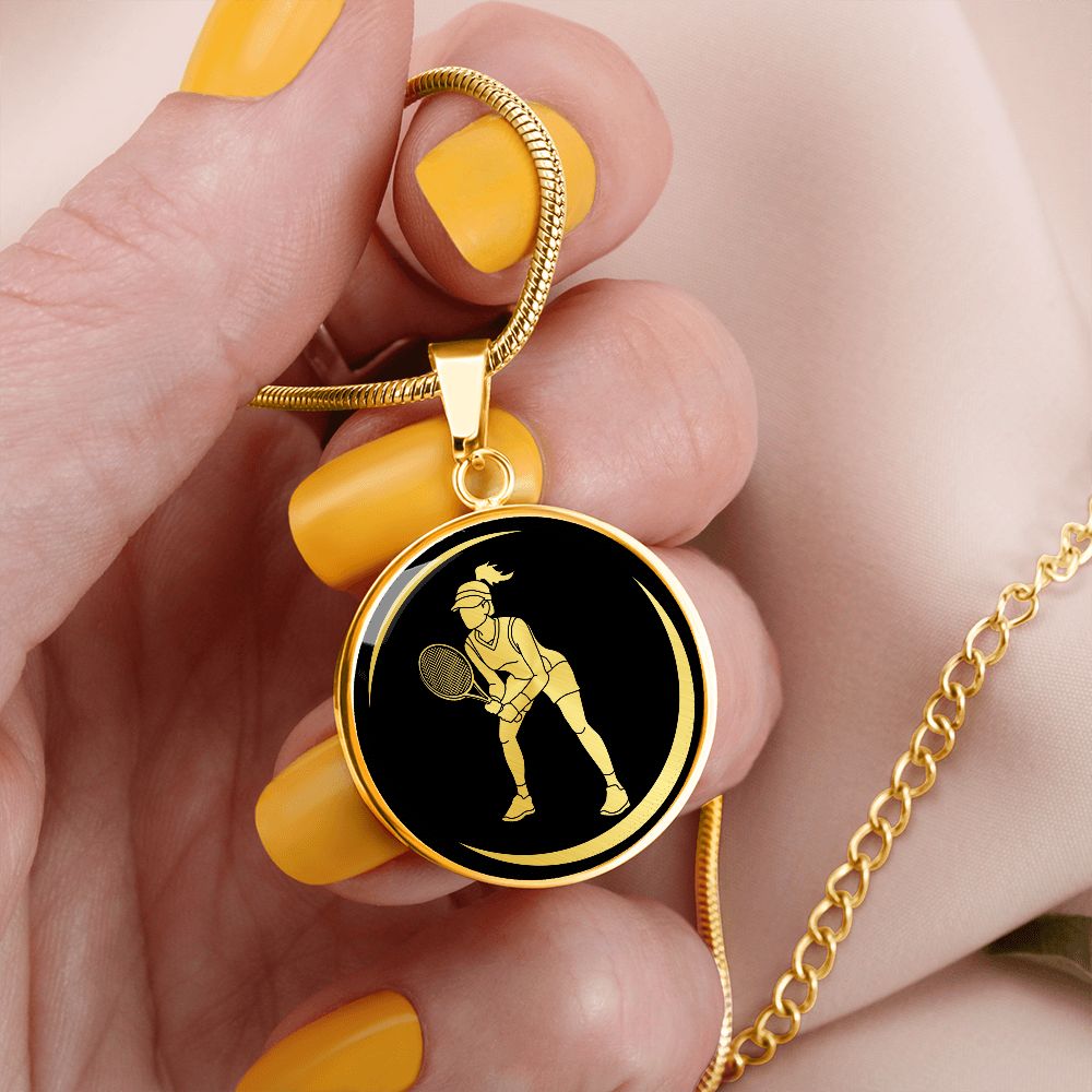 Woman Tennis Player Necklace