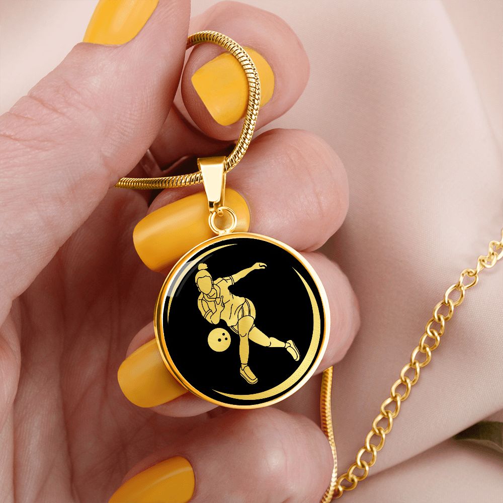 Woman Bowling Necklace
