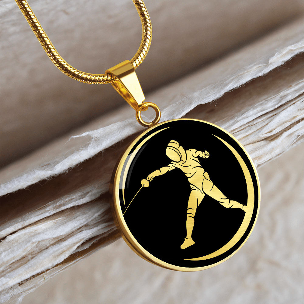 Woman Fencing Necklace