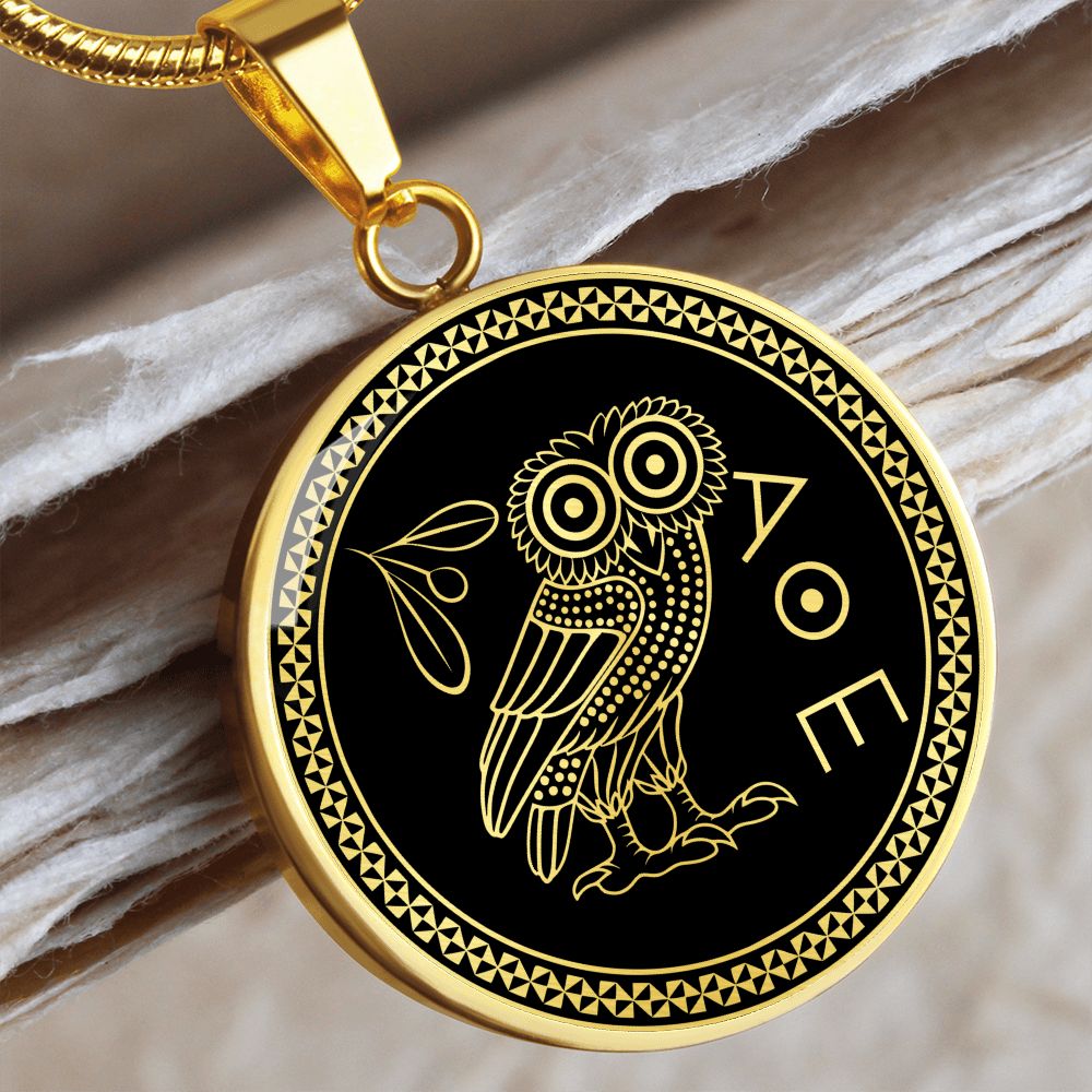 Athenian Owl Necklace - Owl of Athena Necklace