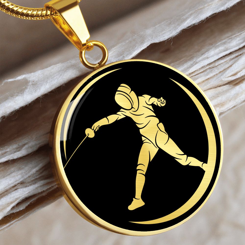 Woman Fencing Necklace