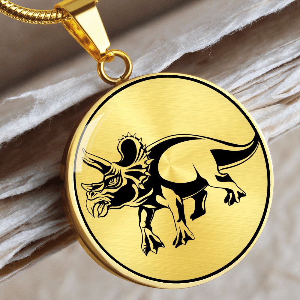 Triceratops Dinosaur Necklace