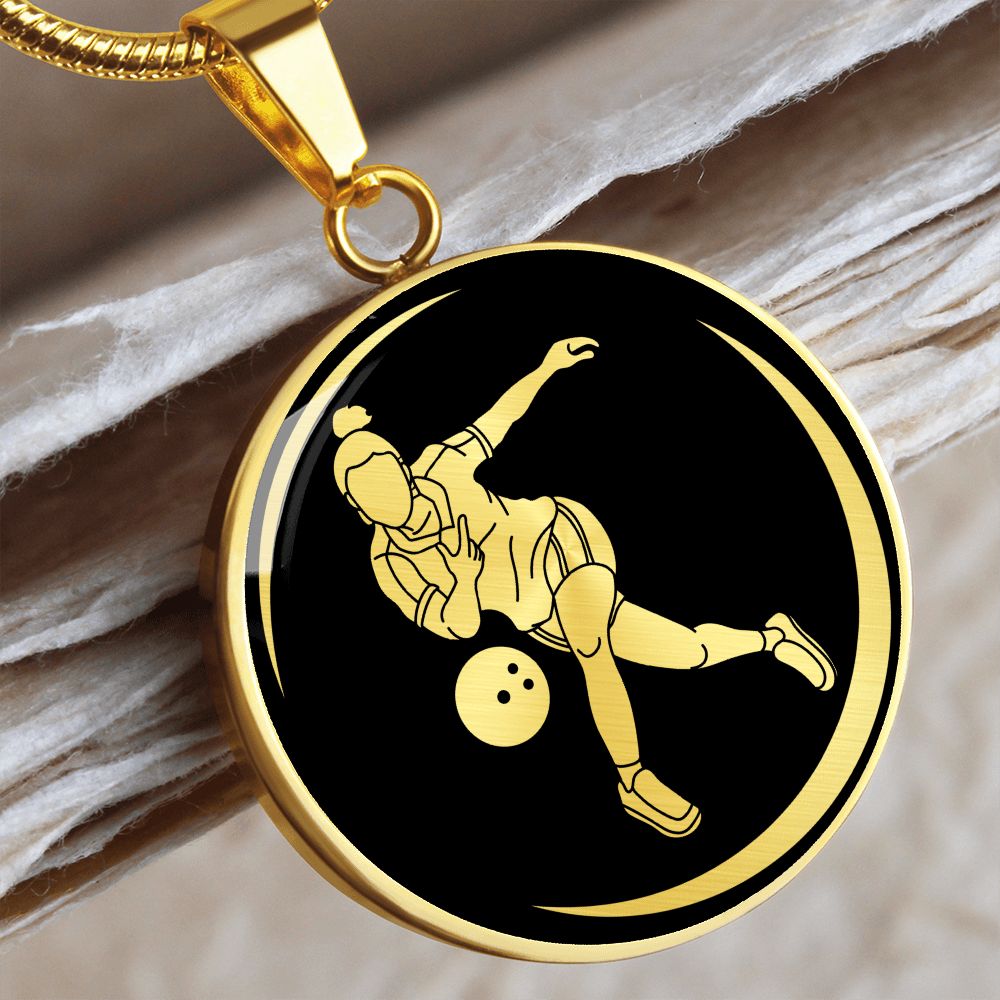 Woman Bowling Necklace