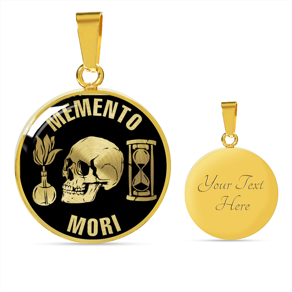 Memento Mori Necklace - Stoic Quote Pendant