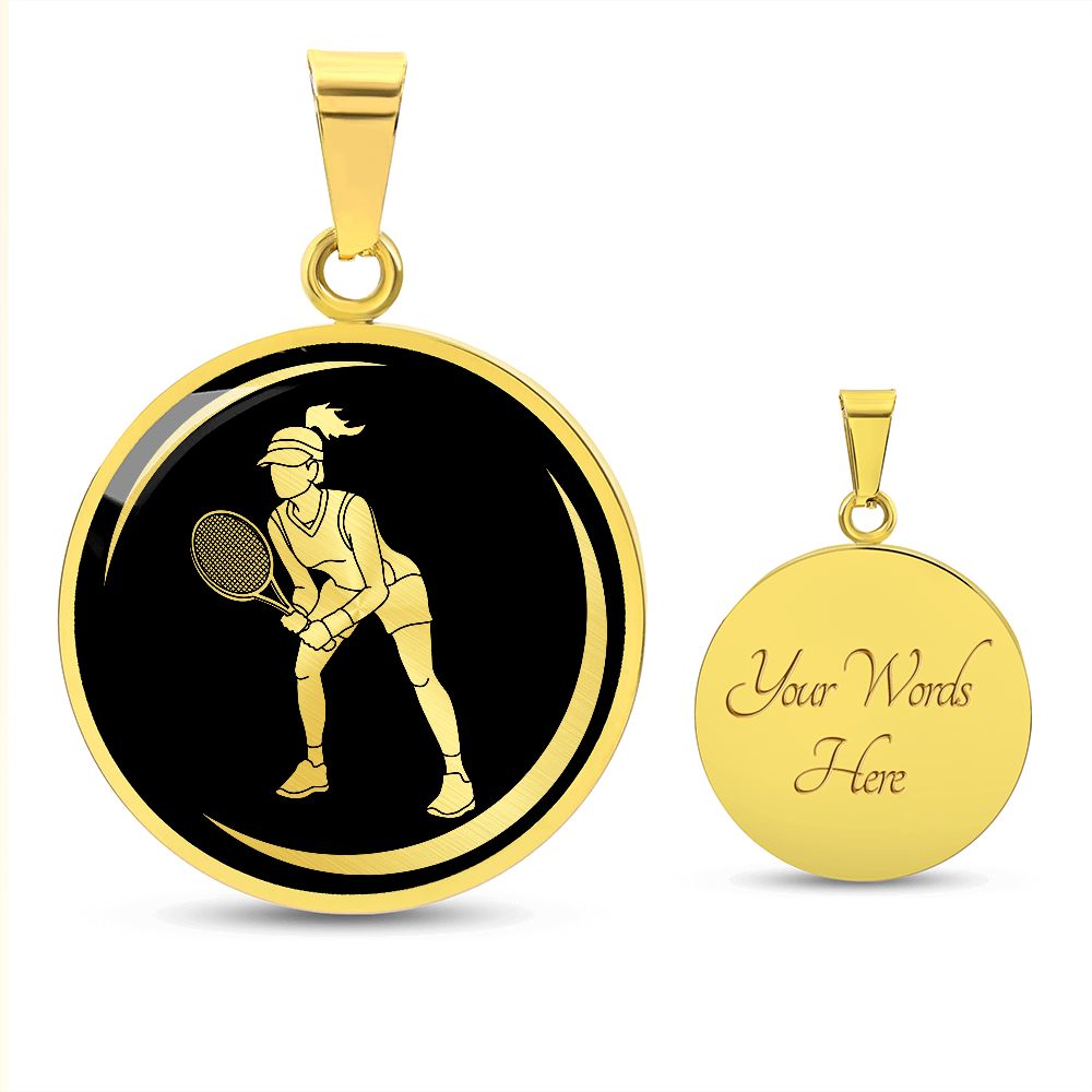Woman Tennis Player Necklace