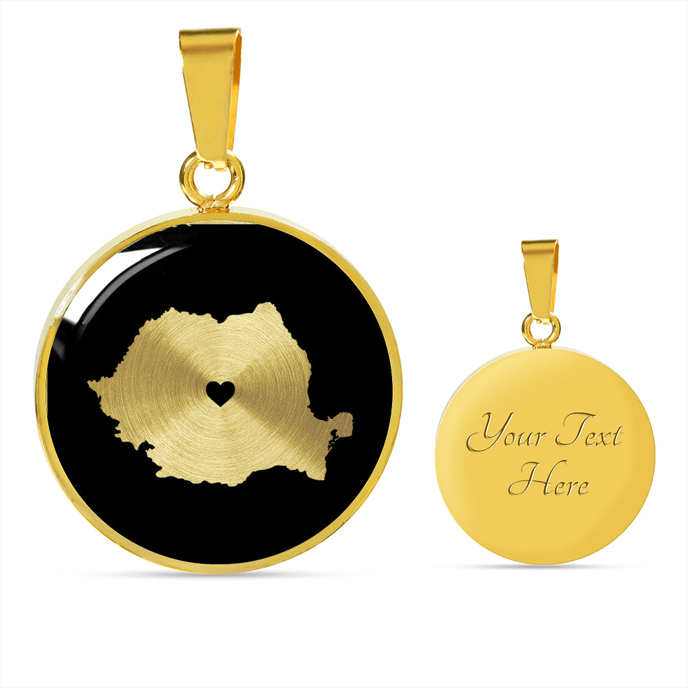 Romania Necklace - Romania Gift