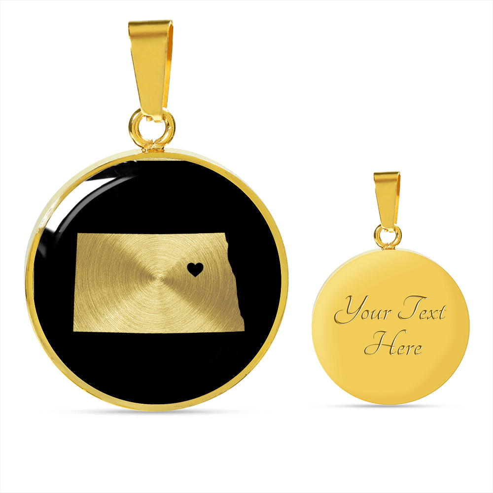 North Dakota Necklace - North Dakota Gift
