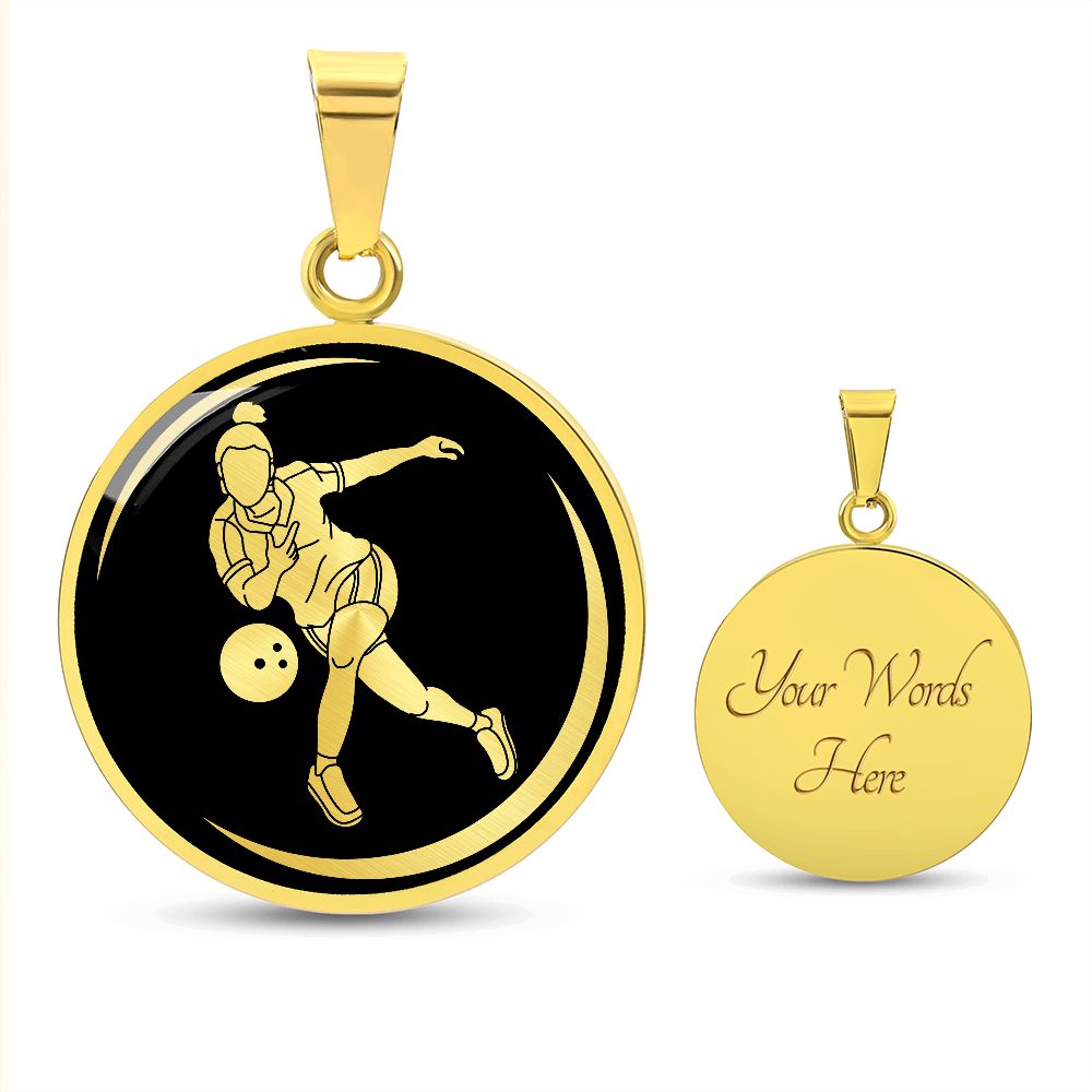 Woman Bowling Necklace