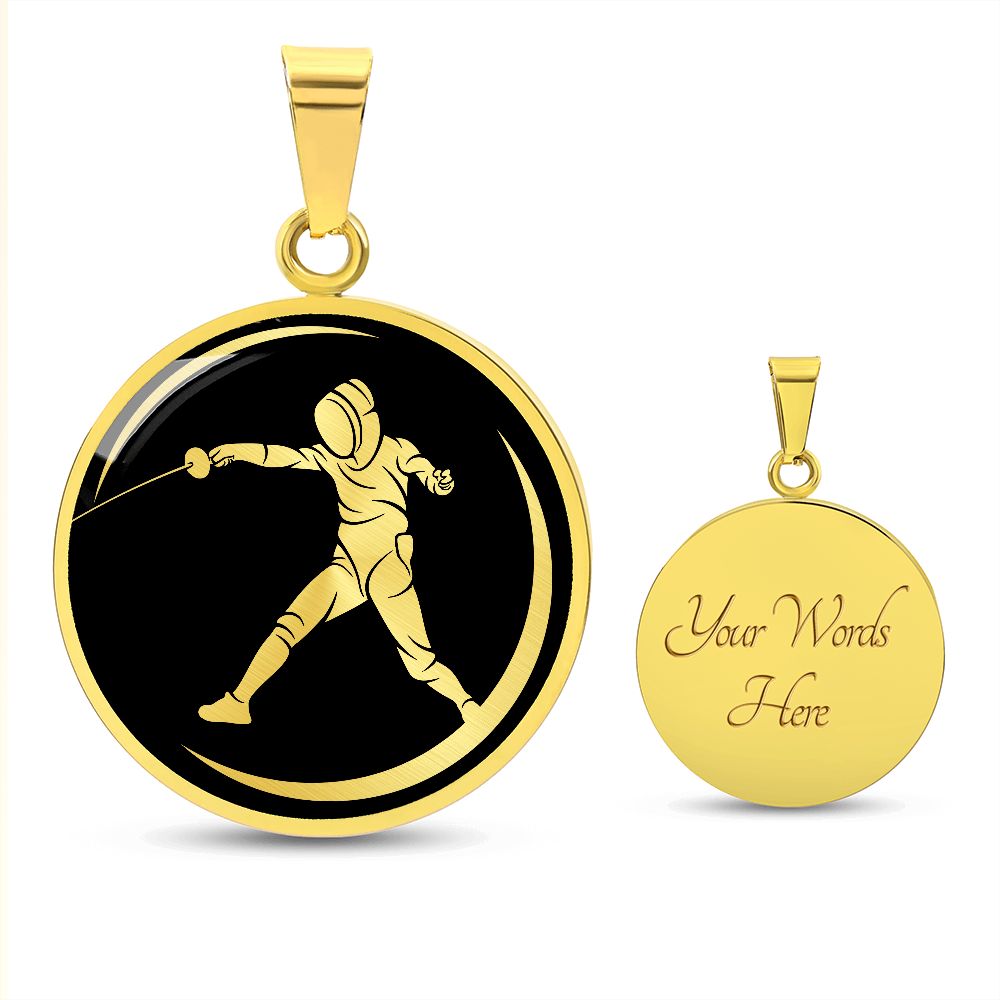 Woman Fencing Necklace