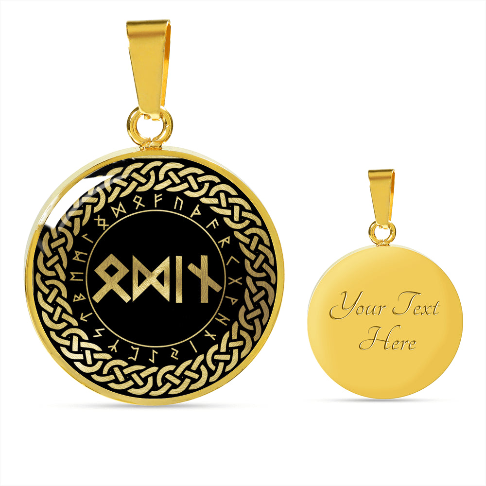 Odin Pendant - Odin Runes Necklace