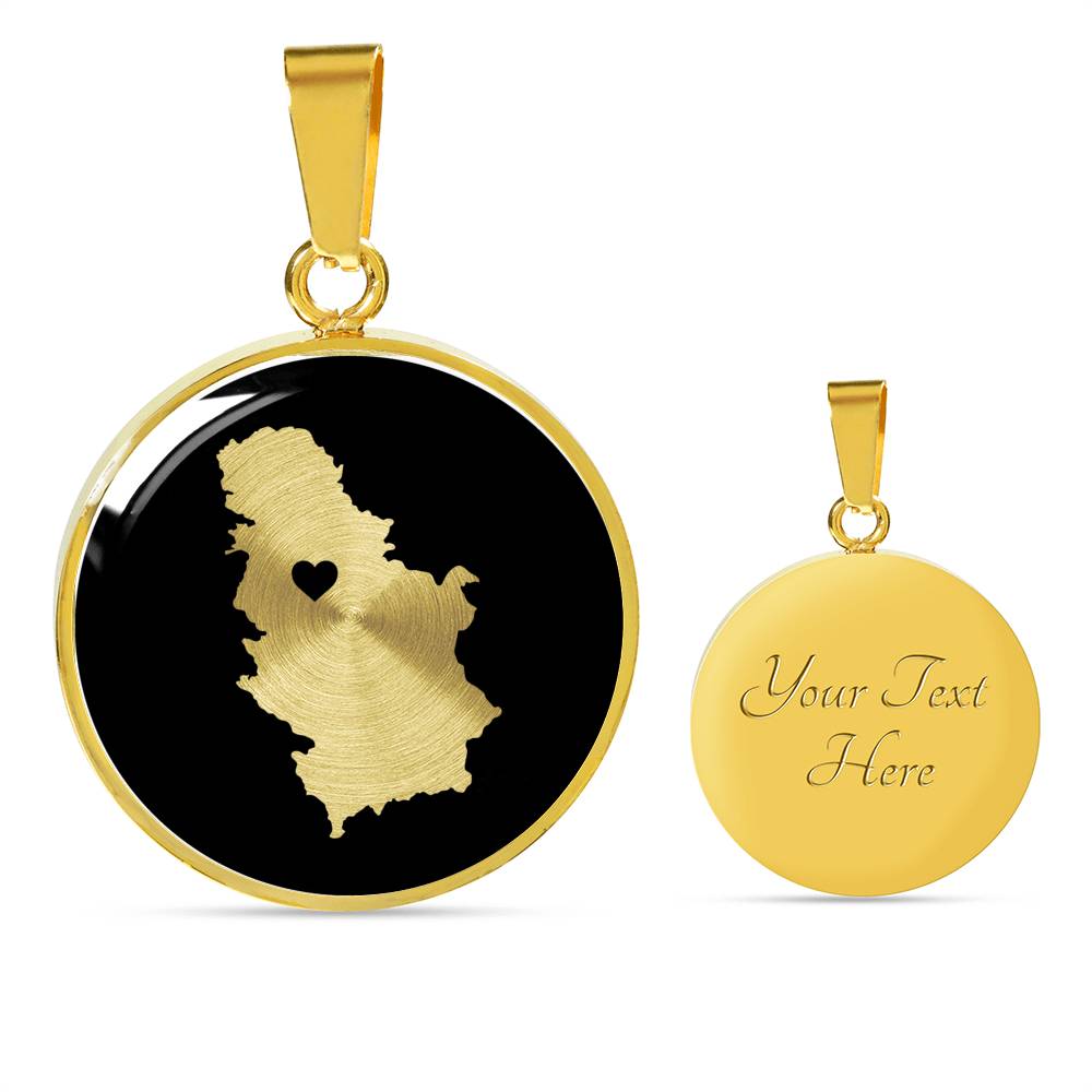 Serbia Necklace - Serbia Gift