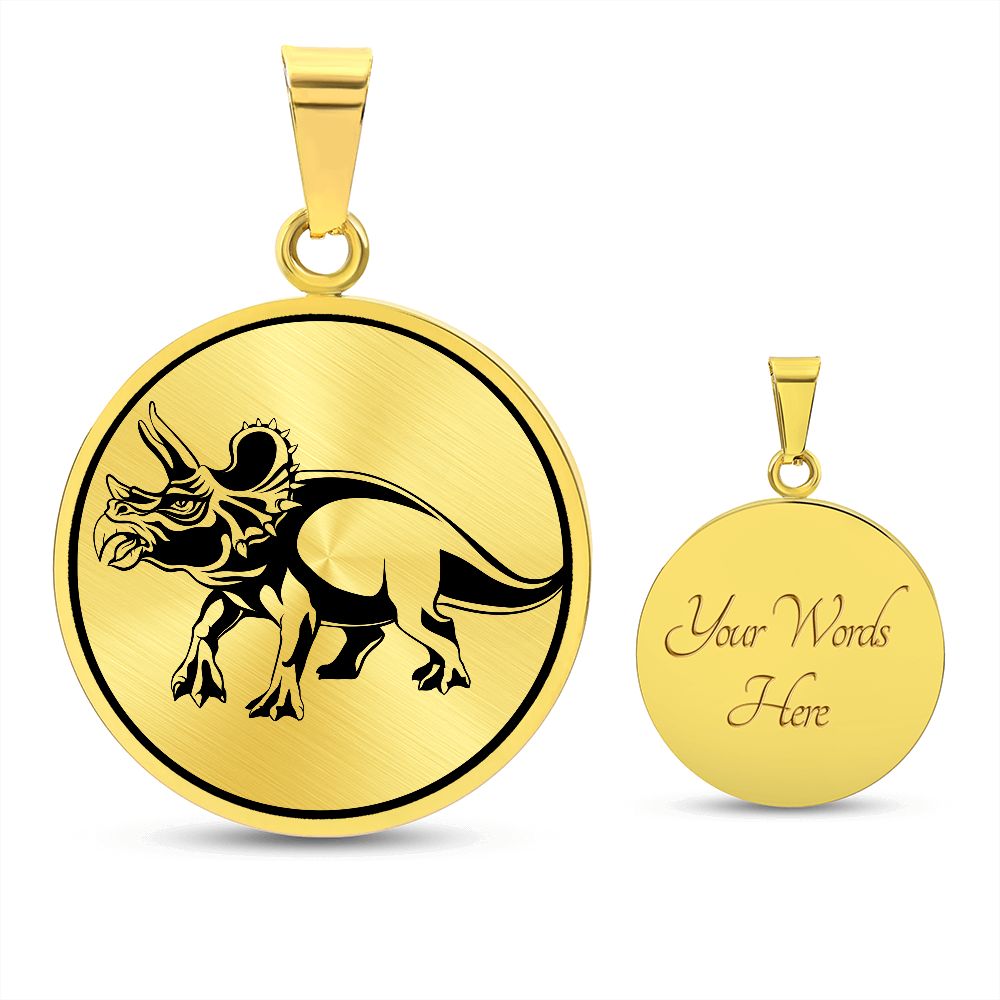 Triceratops Dinosaur Necklace