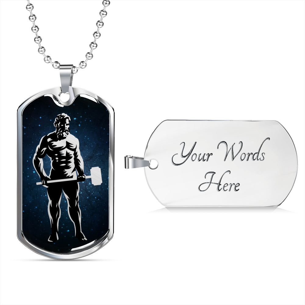Hephaestus Necklace - God of Metallurgy - Blacksmith, Welder Gift