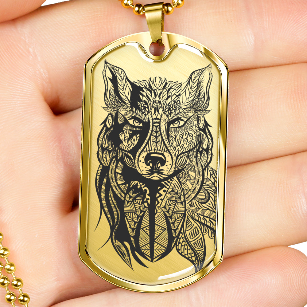 Grey Wolf Necklace - Wolf Pendant