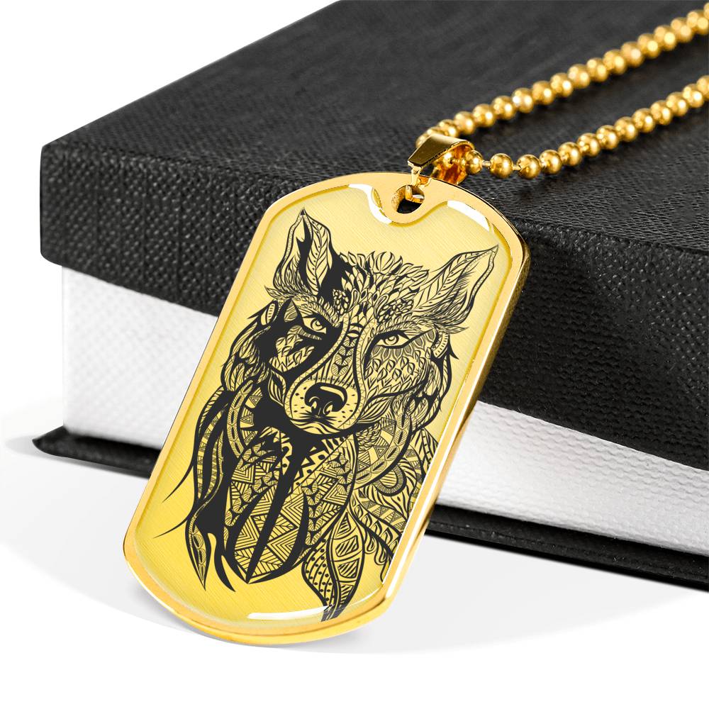 Grey Wolf Necklace - Wolf Pendant