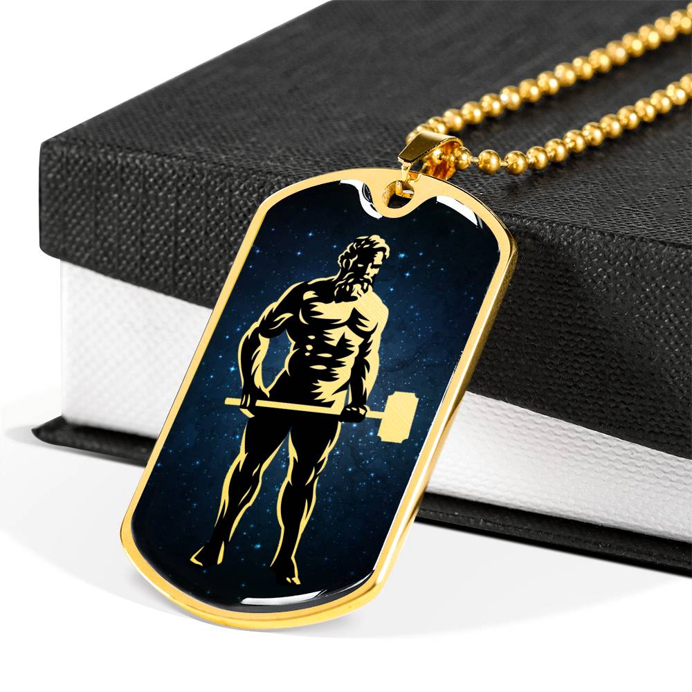 Hephaestus Necklace - God of Metallurgy - Blacksmith, Welder Gift