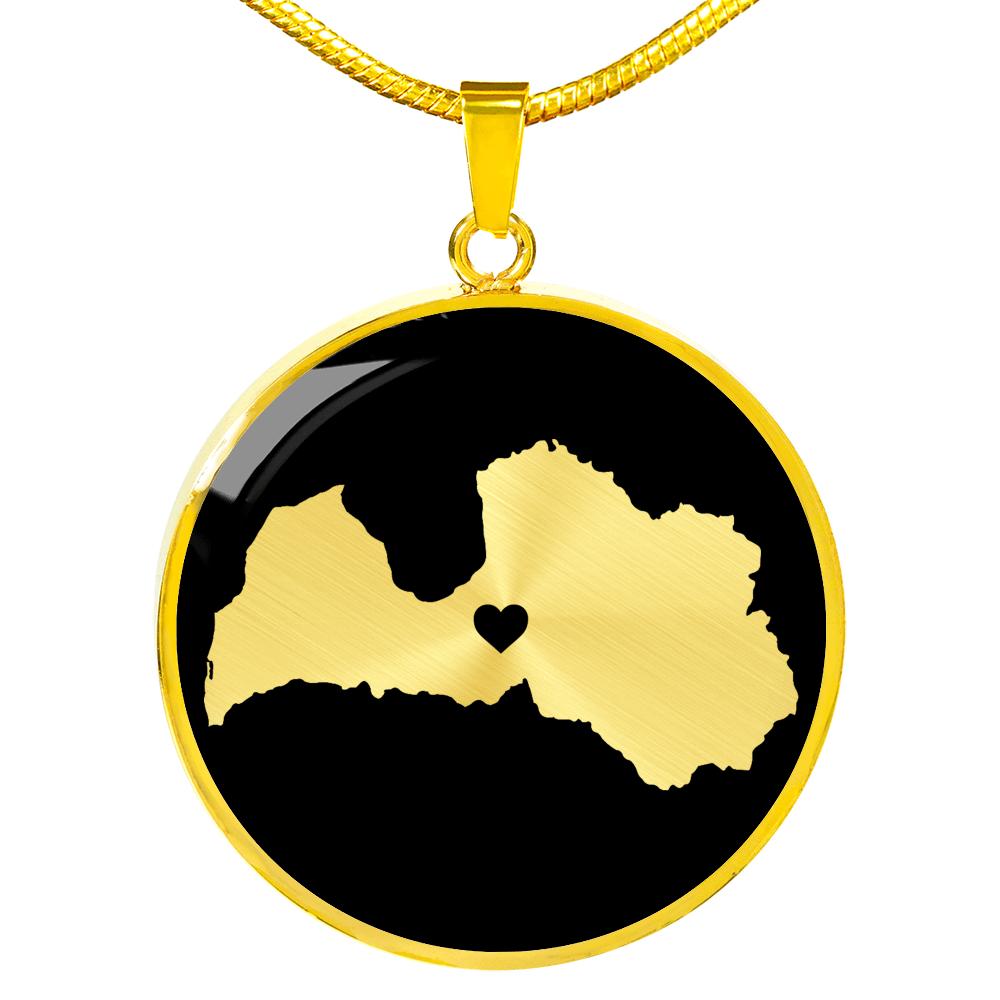 Latvia Necklace - Latvia Gift