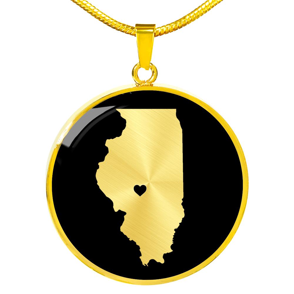 Illinois Necklace - Illinois Gift