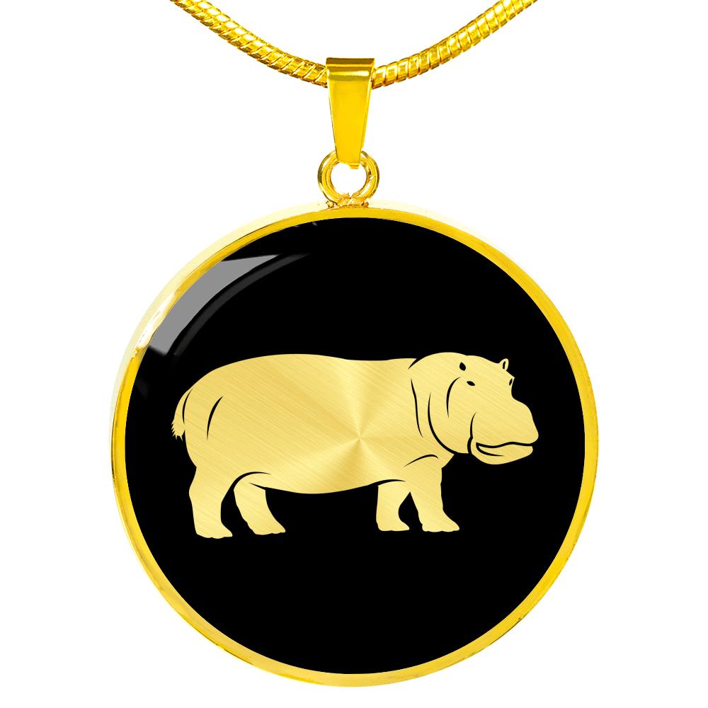 Hippopotamus Necklace - Hippo Gift