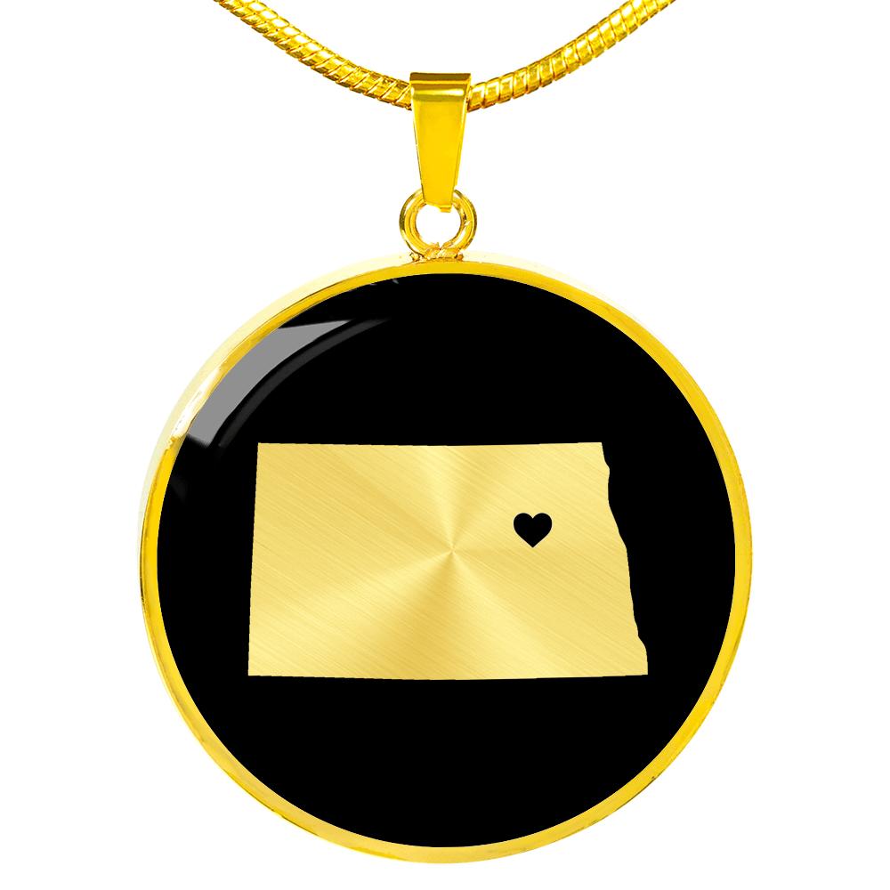 North Dakota Necklace - North Dakota Gift
