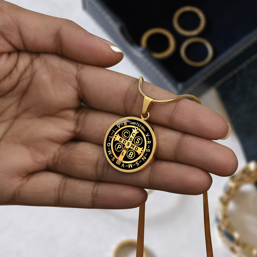 Personalized Saint Benedict Medal Necklace