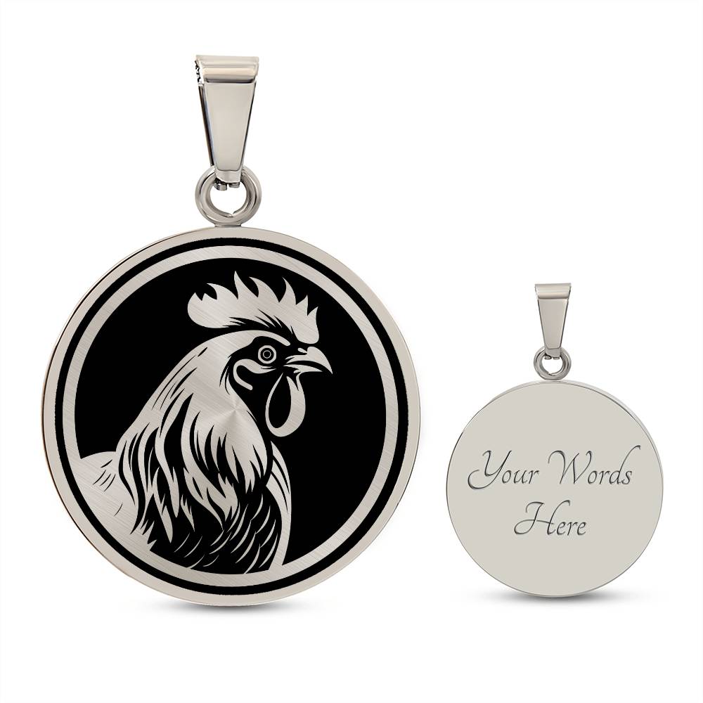 Personalized Rooster Necklace