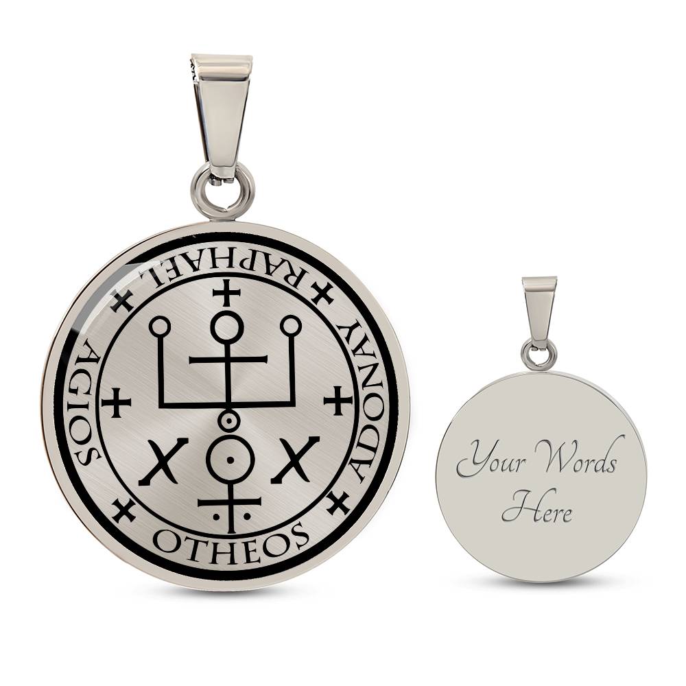 Personalized Archangel Raphael Sigil Necklace