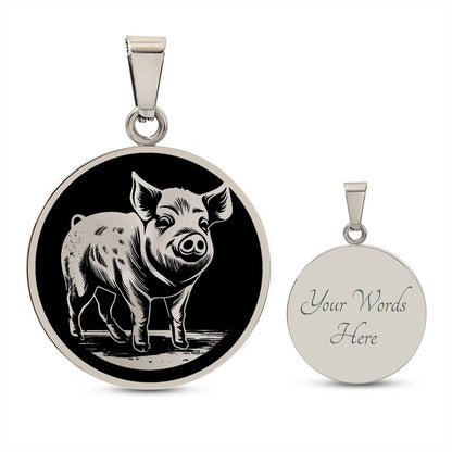 Personalized Piglet Necklace